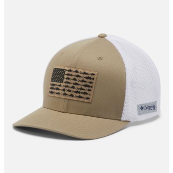 Columbia Muške Kape - PFG Mesh Ball XXL Bijele | AOFZ-32741